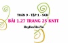 Bài 1.27 trang 25 Toán 9 tập 1 Kết nối tri thức SGK